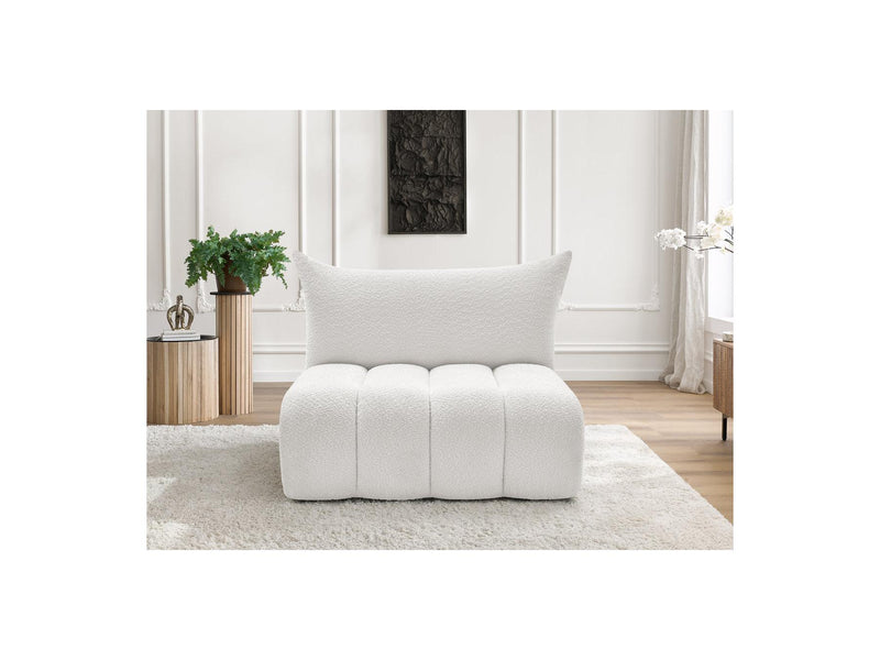Azra - 2 Seater Armless Chair for Modular Sofa - Bouclette Fabric