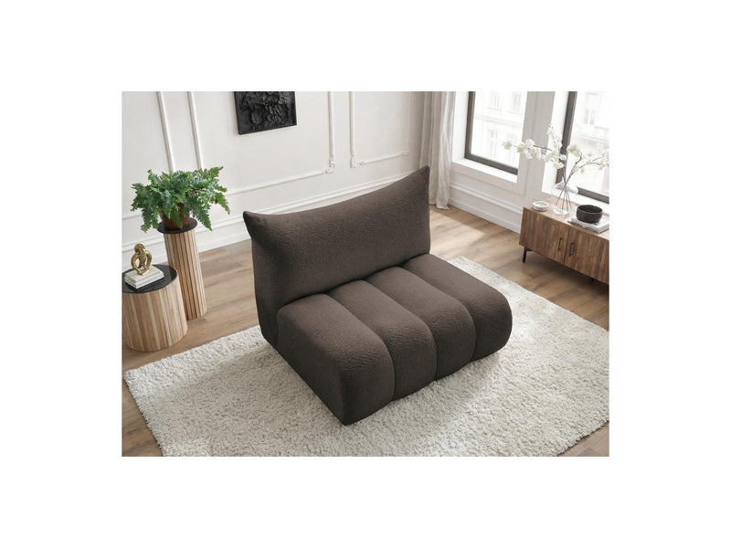 Azra - 2 Seater Armless Chair for Modular Sofa - Bouclette Fabric