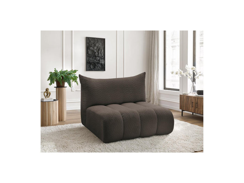 Azra - 2 Seater Armless Chair for Modular Sofa - Bouclette Fabric