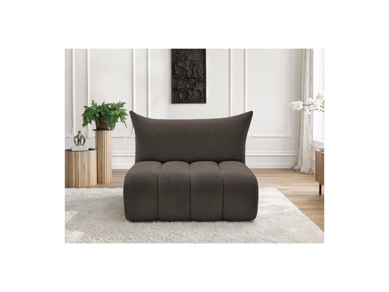 Azra - 2 Seater Armless Chair for Modular Sofa - Bouclette Fabric