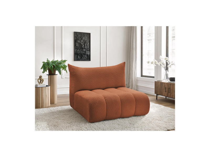 Azra - 2 Seater Armless Chair for Modular Sofa - Bouclette Fabric
