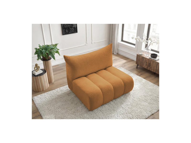 Azra - 2 Seater Armless Chair for Modular Sofa - Bouclette Fabric