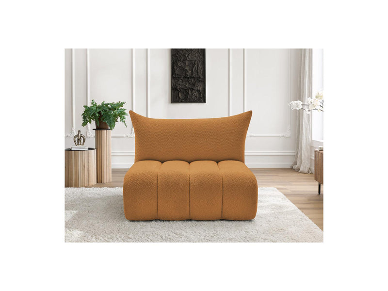 Azra - 2 Seater Armless Chair for Modular Sofa - Bouclette Fabric