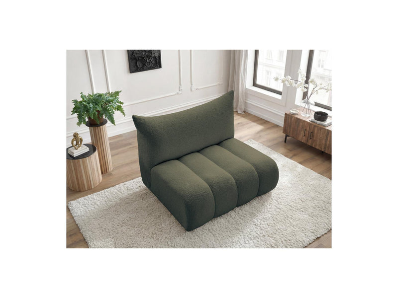 Azra - 2 Seater Armless Chair for Modular Sofa - Bouclette Fabric