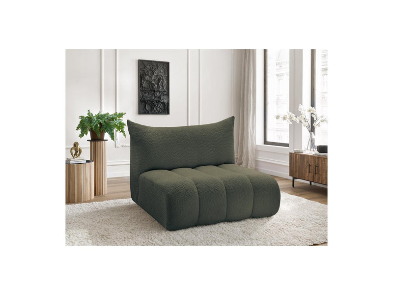 Azra - 2 Seater Armless Chair for Modular Sofa - Bouclette Fabric