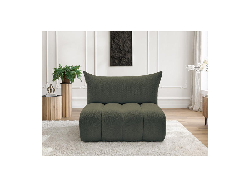 Azra - 2 Seater Armless Chair for Modular Sofa - Bouclette Fabric