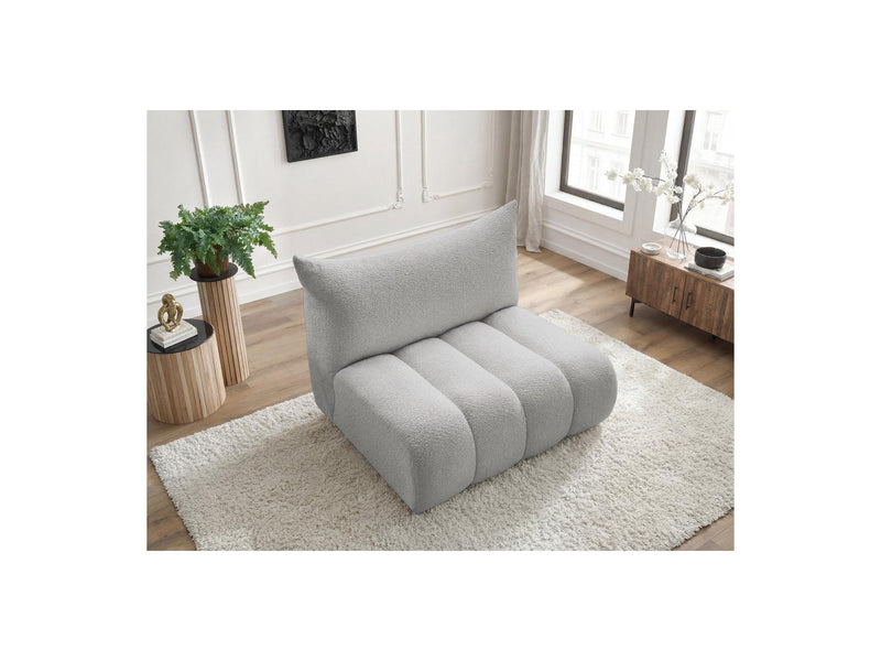 Azra - 2 Seater Armless Chair for Modular Sofa - Bouclette Fabric