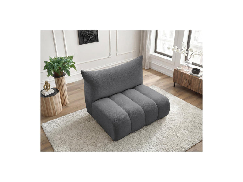 Azra - 2 Seater Armless Chair for Modular Sofa - Bouclette Fabric