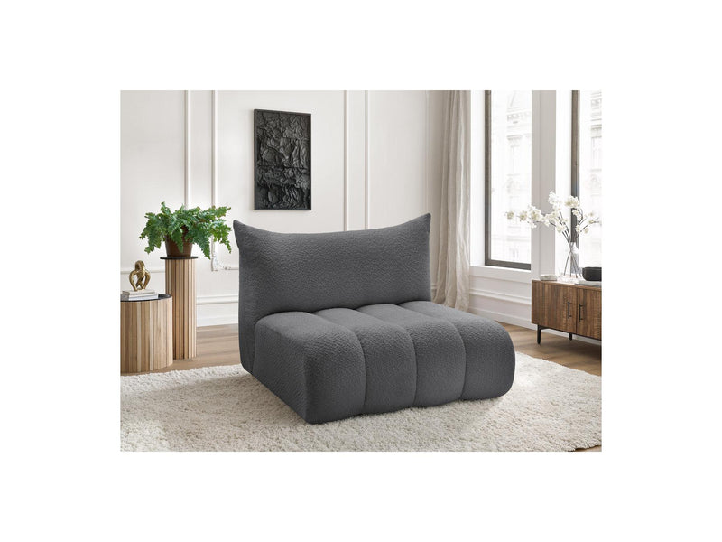 Azra - 2 Seater Armless Chair for Modular Sofa - Bouclette Fabric