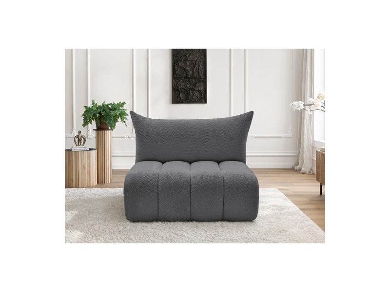 Azra - 2 Seater Armless Chair for Modular Sofa - Bouclette Fabric