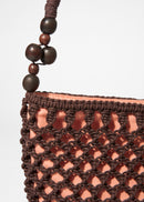 Bolso bombonera Tiana de crochet - Marrón - Mujer