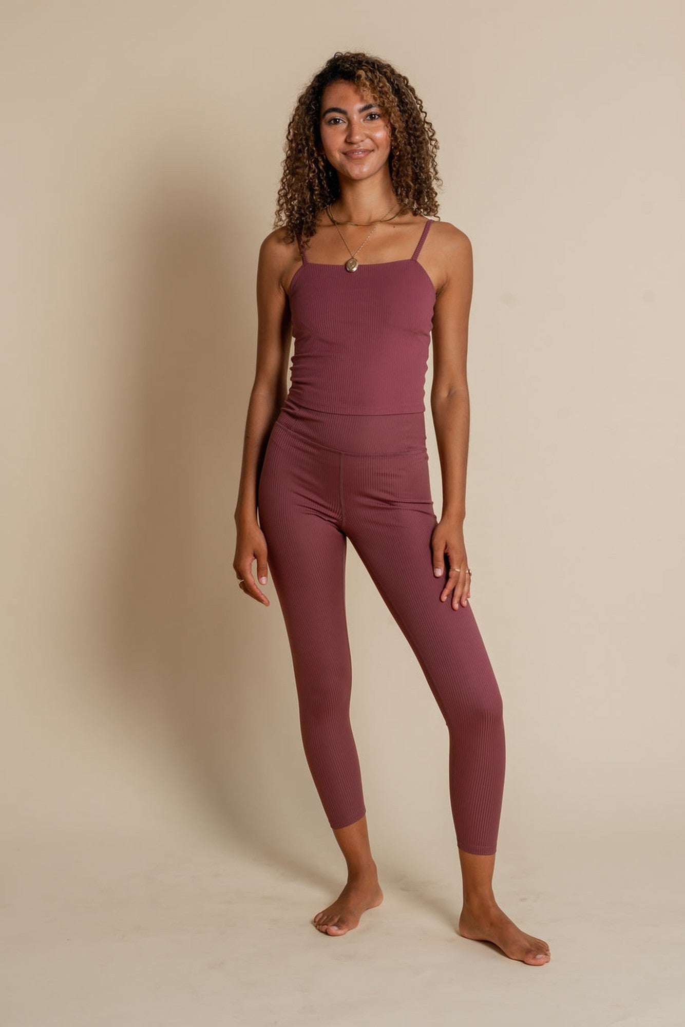 Legging - Rib High-Rise Legging - Goji