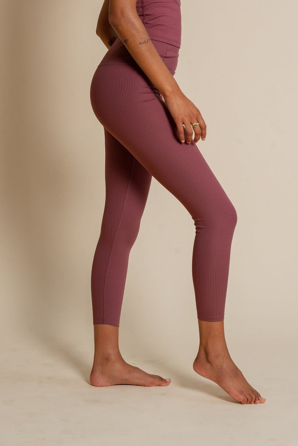 Legging - Rib High-Rise Legging - Goji