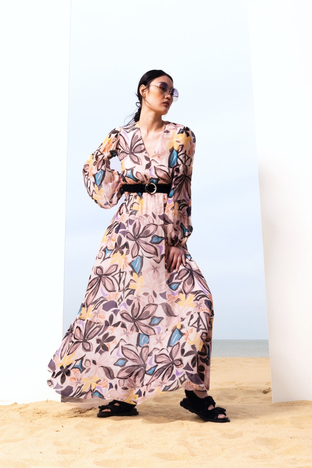 Vestido de flores con estampado Ellen