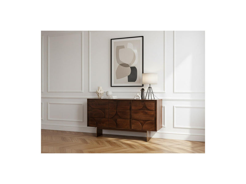 Berenice - Buffet 3 Portes - Bois Massif De Manguier