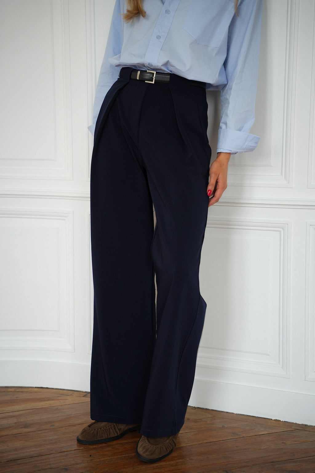 Pantalon Droit Sandro - Marine