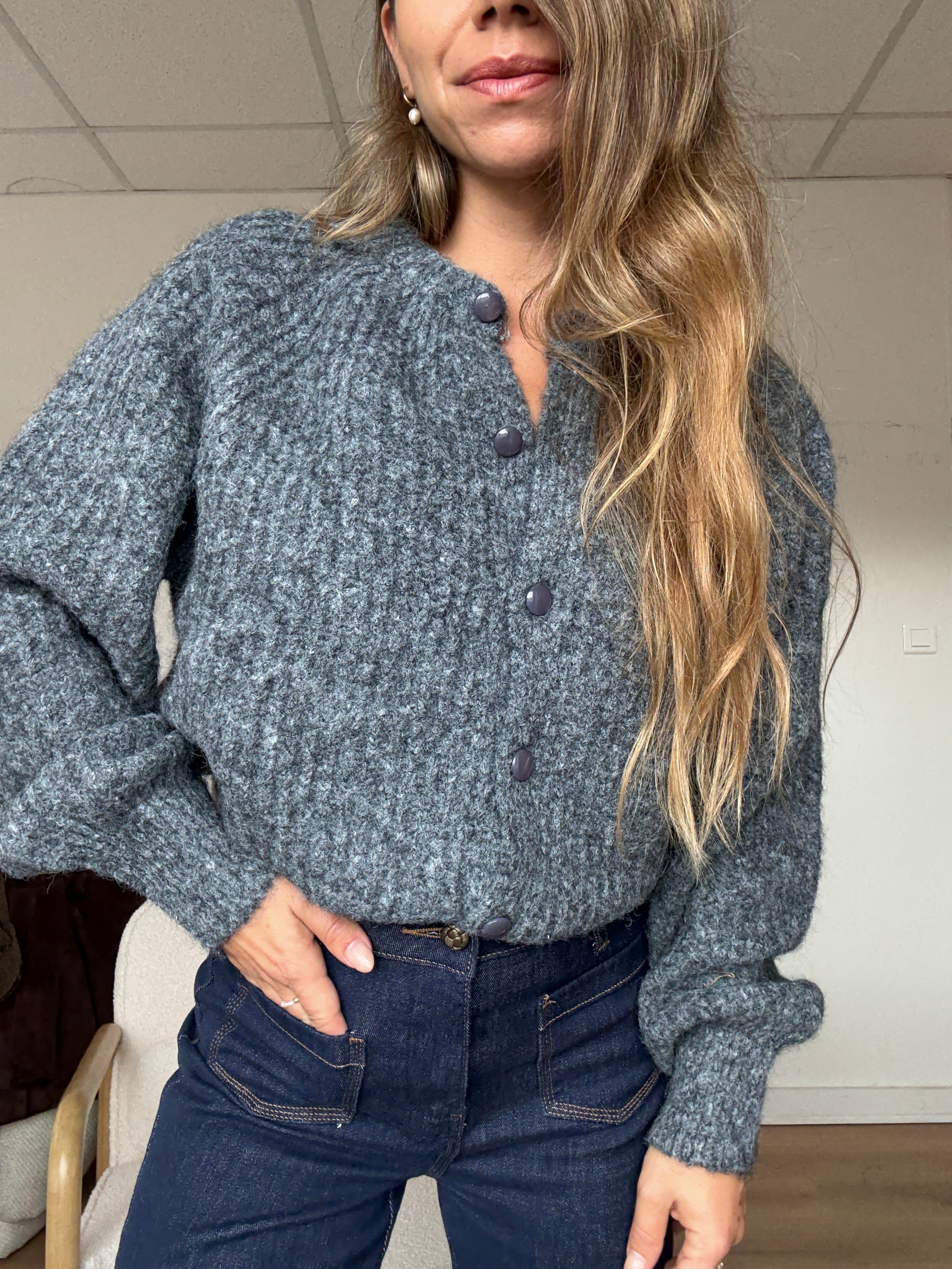 Dark Gray Irene Cardigan