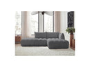 Azra - Canapé D'Angle Fixe Modulable - Tissu Bouclette - Angle Droit