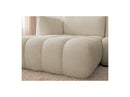 Azra - Canapé D'Angle Fixe Modulable - Tissu Bouclette - Angle Gauche