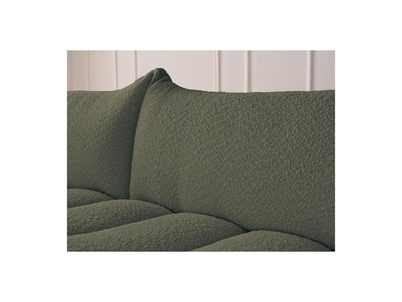 Azra - Canapé D'Angle Fixe Modulable - Tissu Bouclette - Angle Gauche