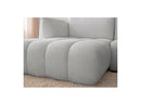 Azra - Canapé D'Angle Fixe Modulable - Tissu Bouclette - Angle Gauche