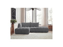 Azra - Canapé D'Angle Fixe Modulable - Tissu Bouclette - Angle Gauche