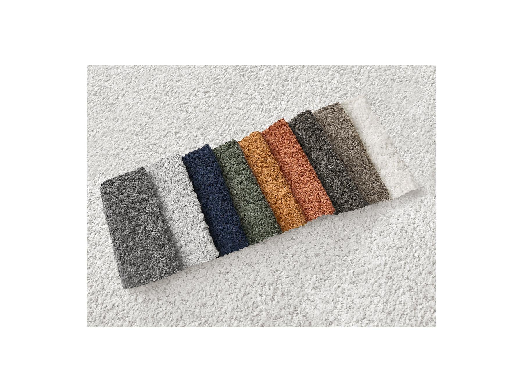 Azra - Fixed Corner Sofa - Bouclé Fabric - Left Corner