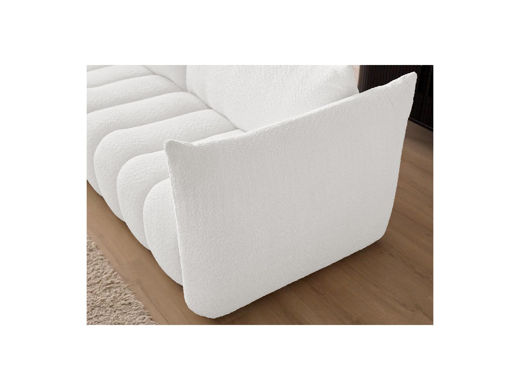 Azra - Fixed Corner Sofa - Bouclé Fabric - Left Corner