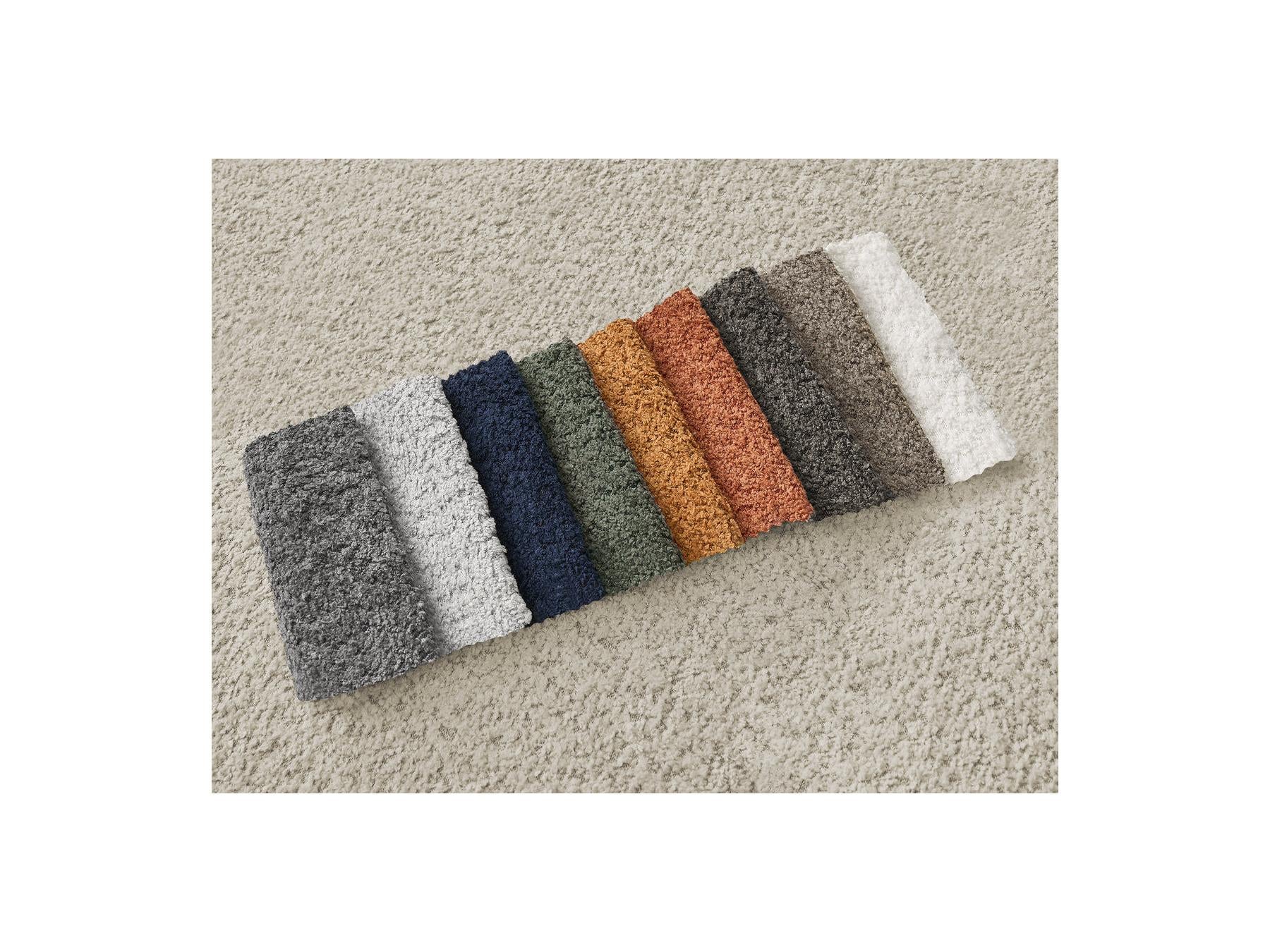 Azra - Fixed Corner Sofa - Bouclé Fabric - Left Corner