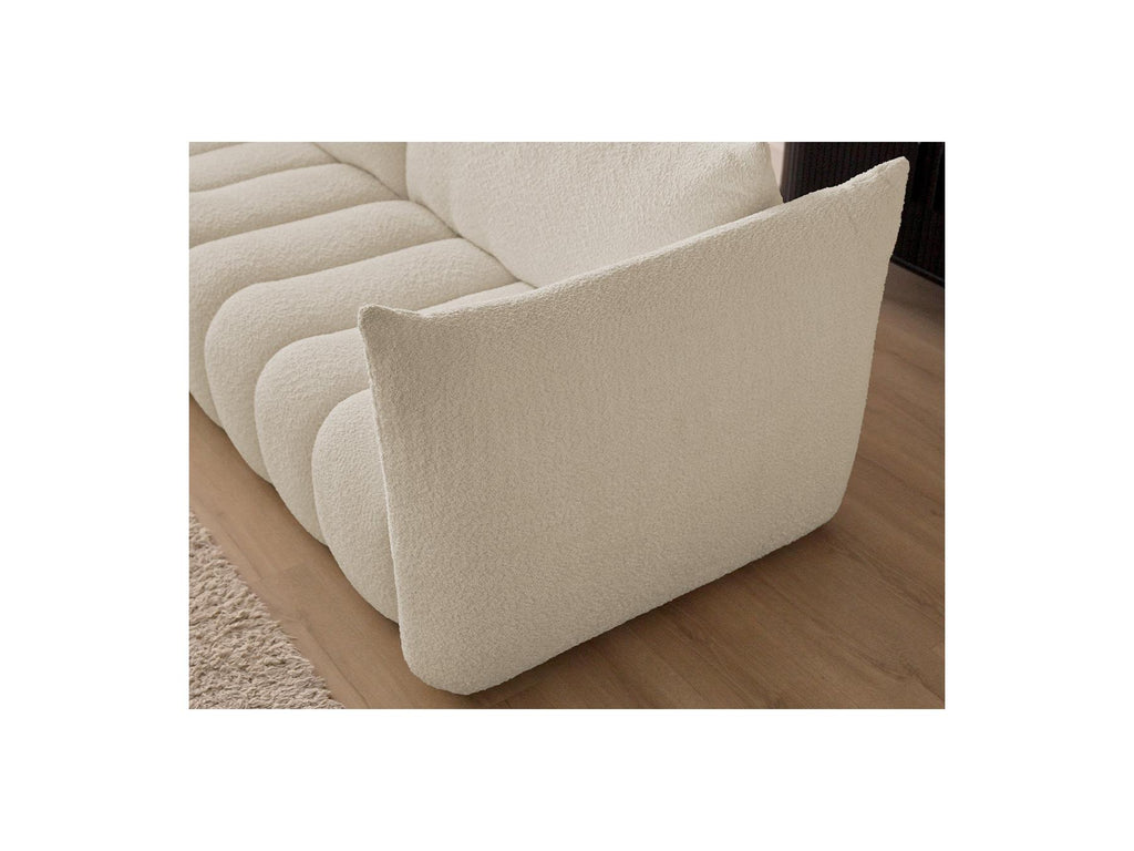 Azra - Fixed Corner Sofa - Bouclé Fabric - Left Corner