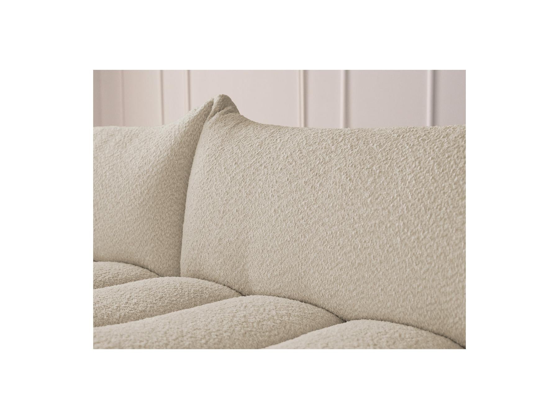 Azra - Fixed Corner Sofa - Bouclé Fabric - Left Corner