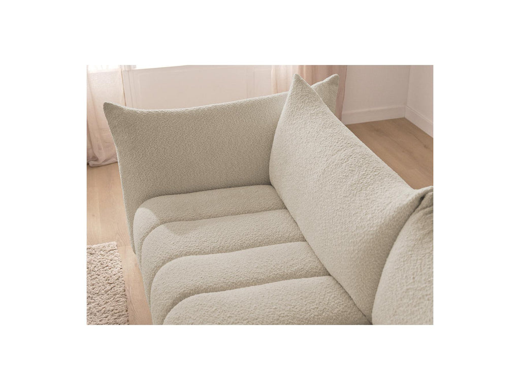 Azra - Fixed Corner Sofa - Bouclé Fabric - Left Corner