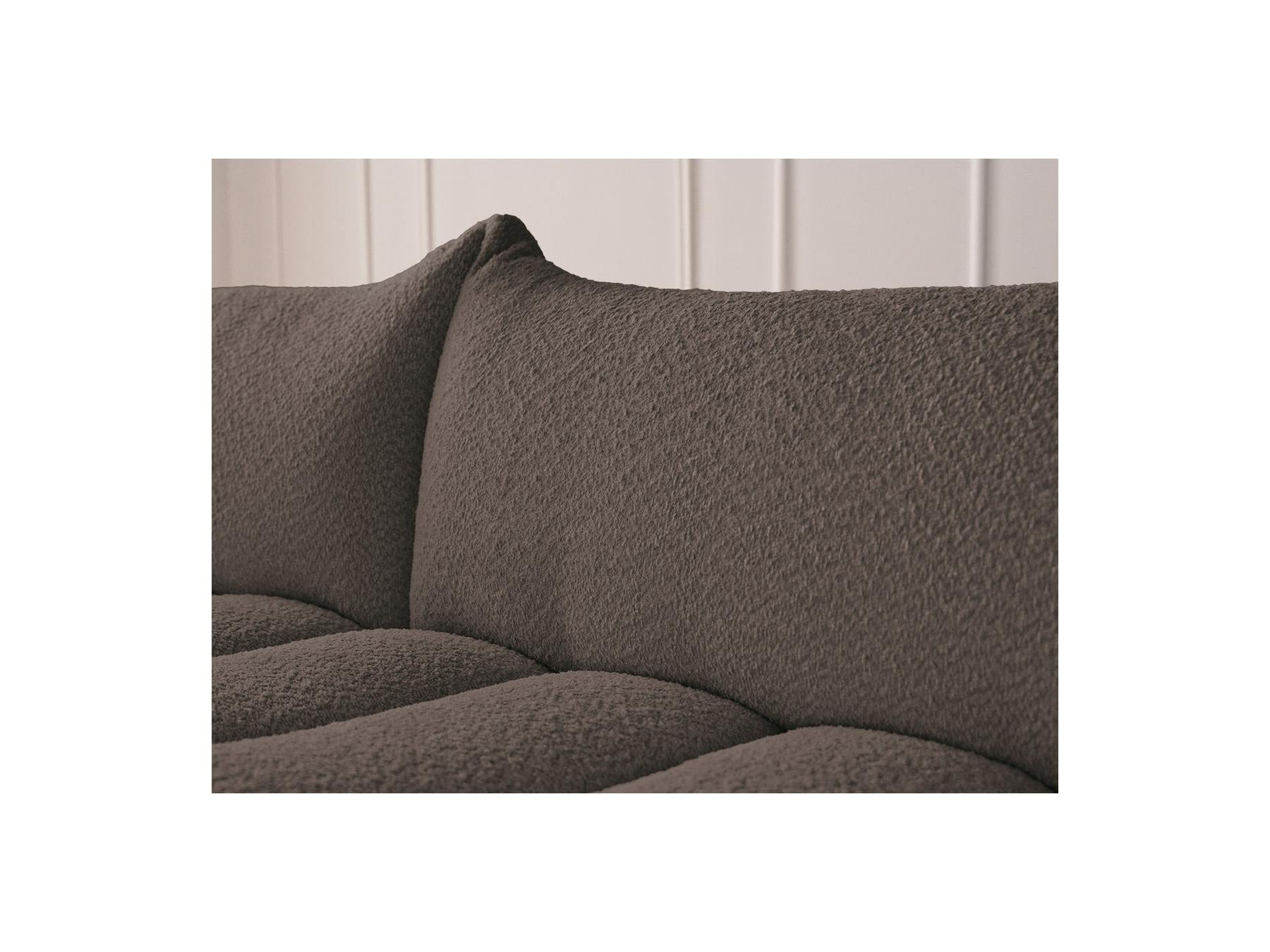 Azra - Fixed Corner Sofa - Bouclé Fabric - Left Corner