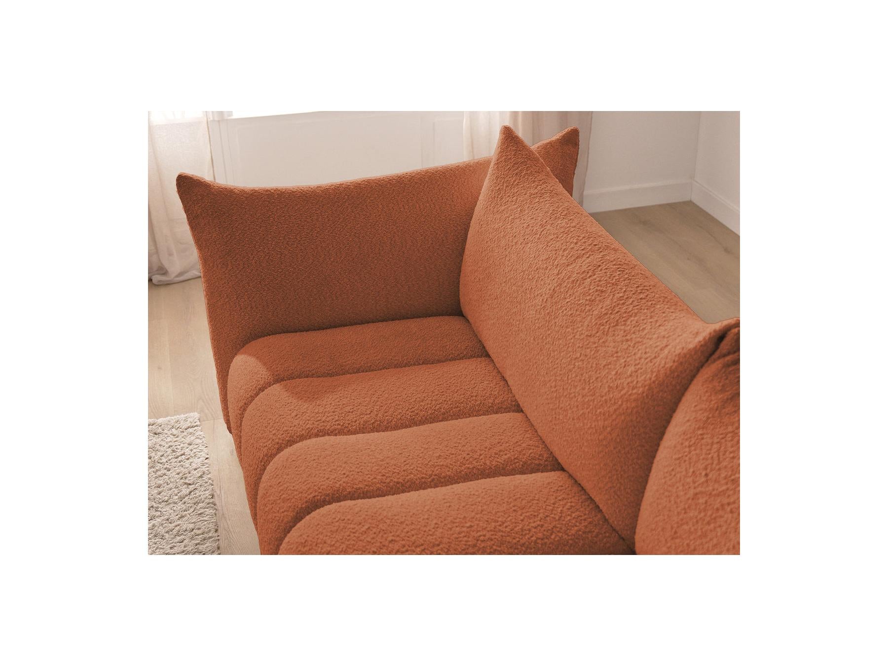 Azra - Fixed Corner Sofa - Bouclé Fabric - Left Corner