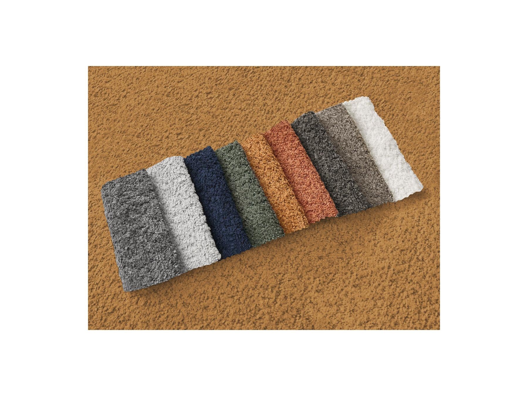 Azra - Fixed Corner Sofa - Bouclé Fabric - Left Corner
