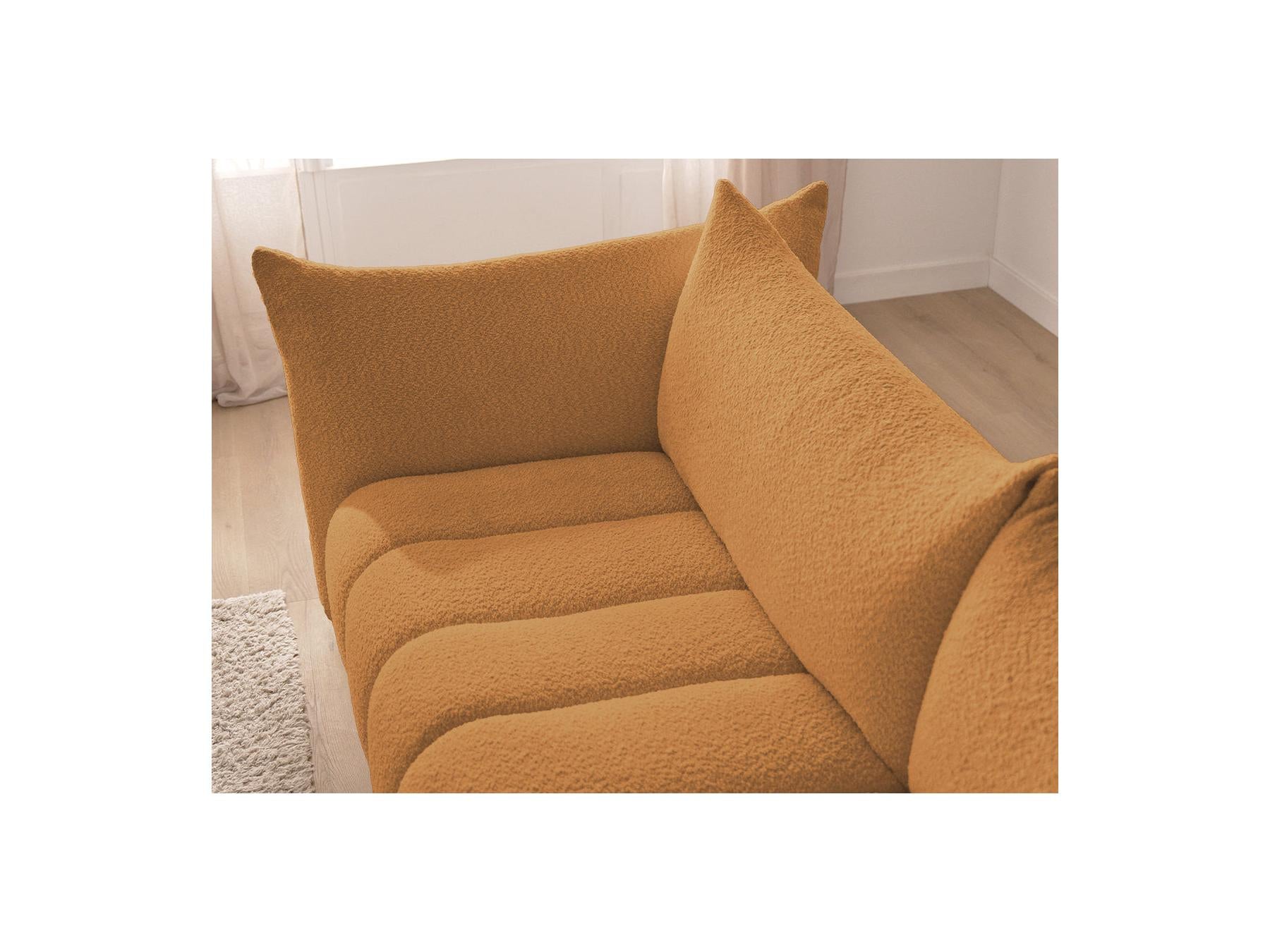 Azra - Fixed Corner Sofa - Bouclé Fabric - Left Corner