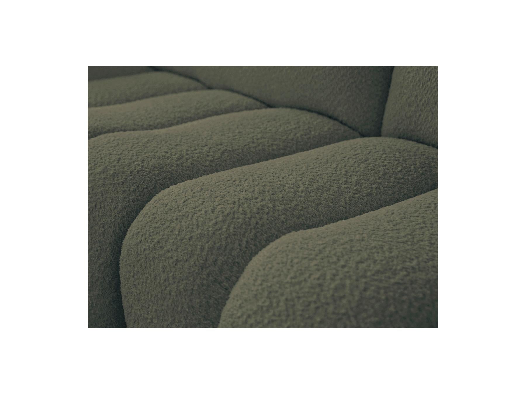 Azra - Fixed Corner Sofa - Bouclé Fabric - Left Corner