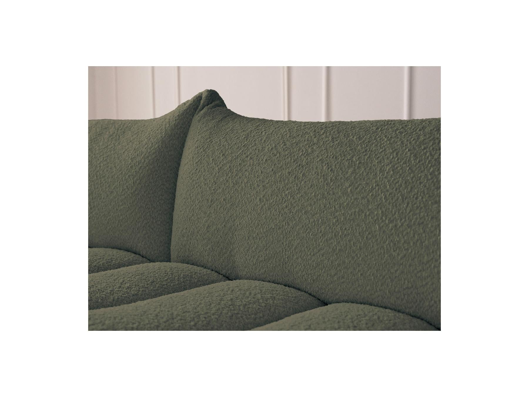 Azra - Fixed Corner Sofa - Bouclé Fabric - Left Corner