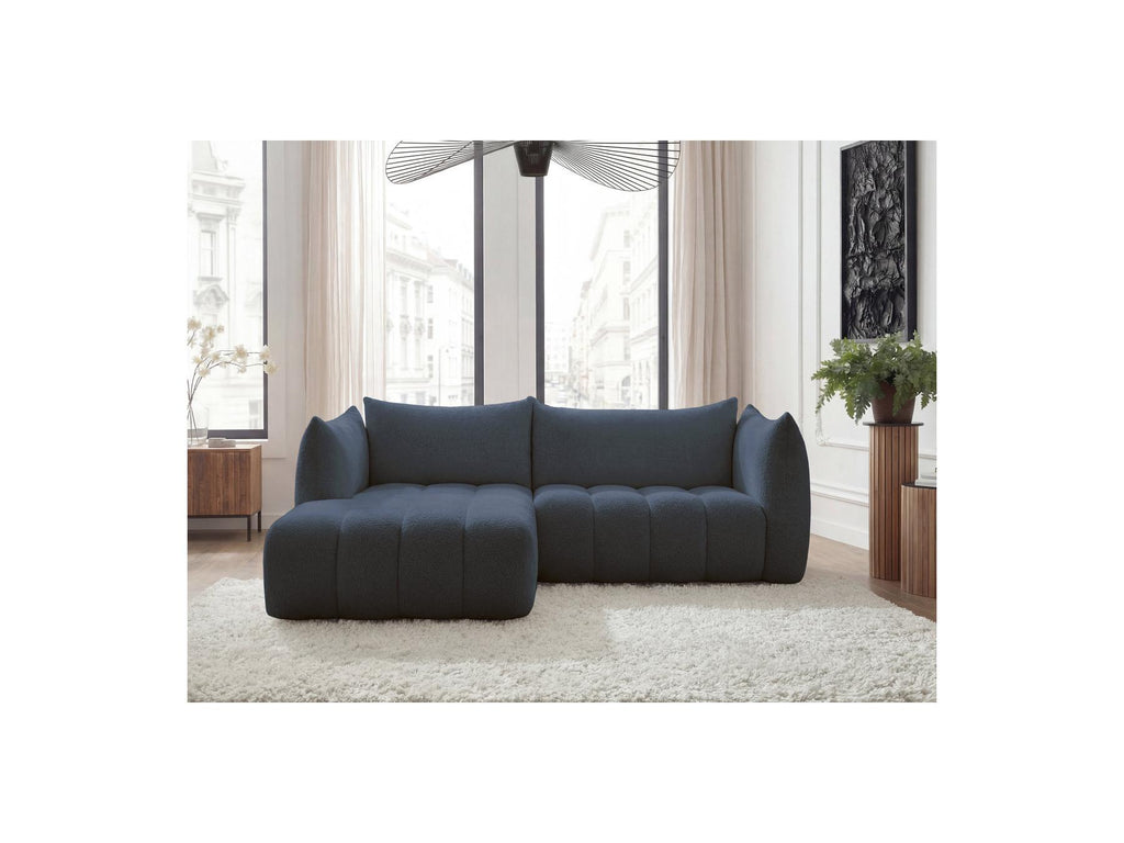 Azra - Fixed Corner Sofa - Bouclé Fabric - Left Corner
