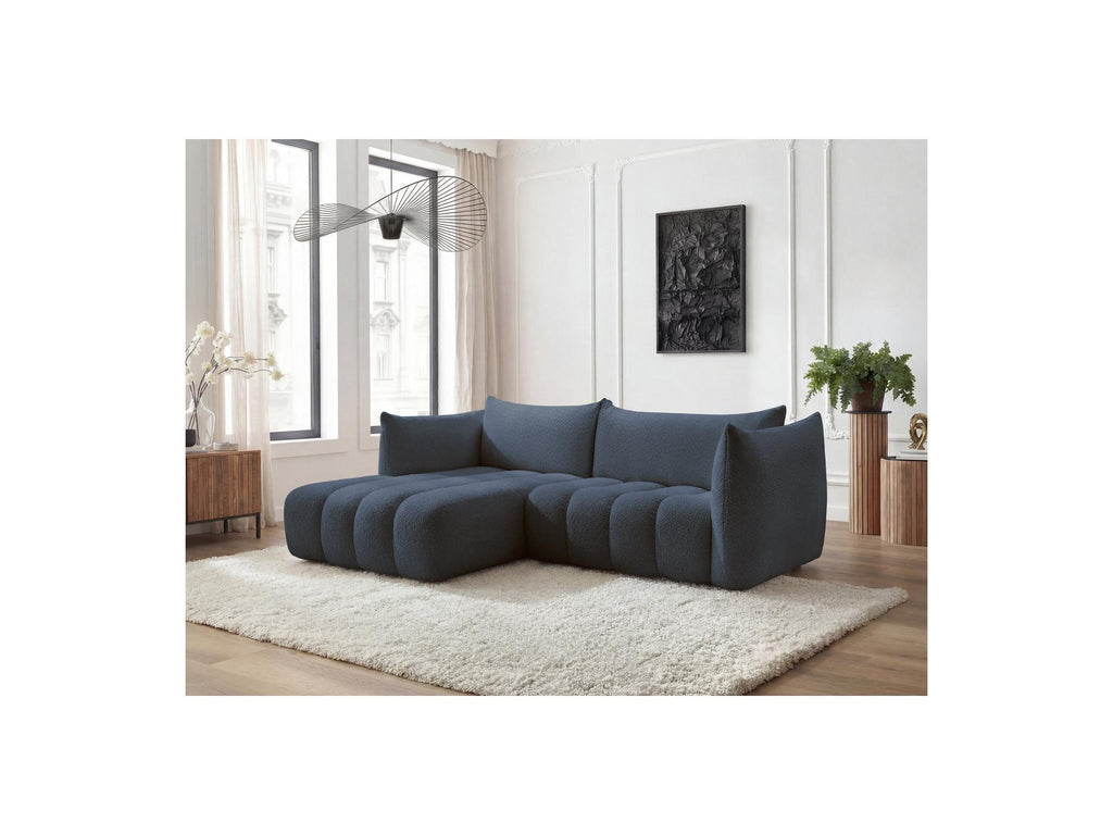 Azra - Fixed Corner Sofa - Bouclé Fabric - Left Corner