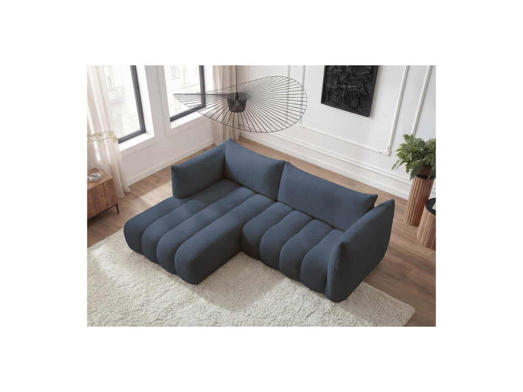Azra - Fixed Corner Sofa - Bouclé Fabric - Left Corner