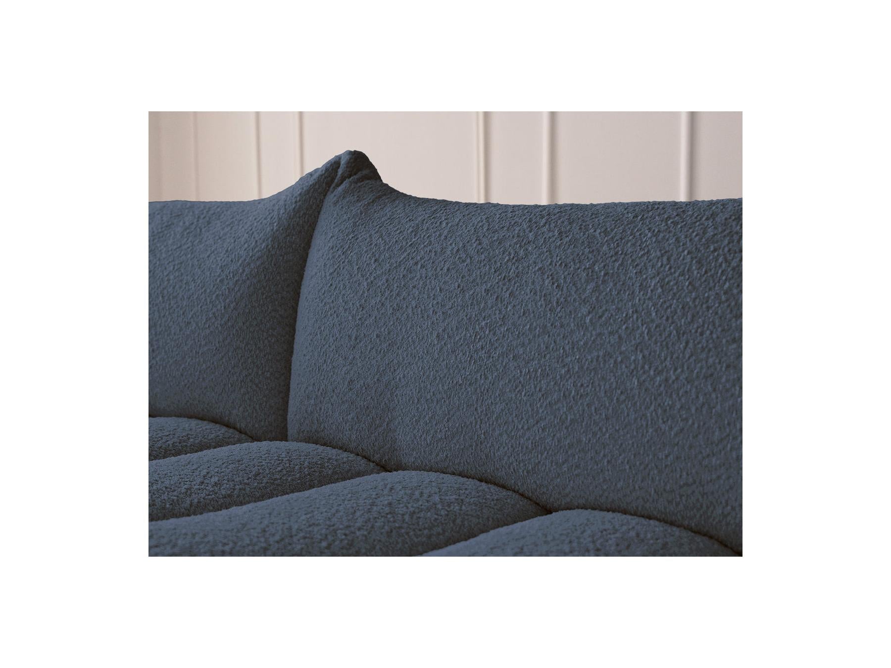 Azra - Fixed Corner Sofa - Bouclé Fabric - Left Corner