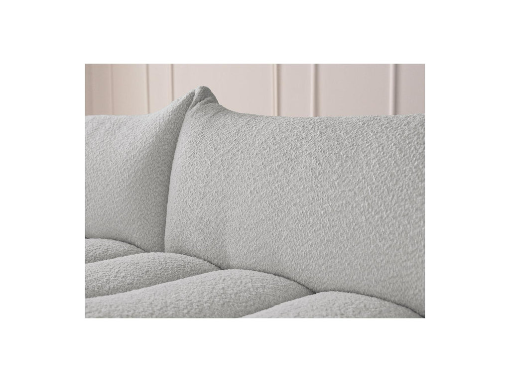 Azra - Fixed Corner Sofa - Bouclé Fabric - Left Corner