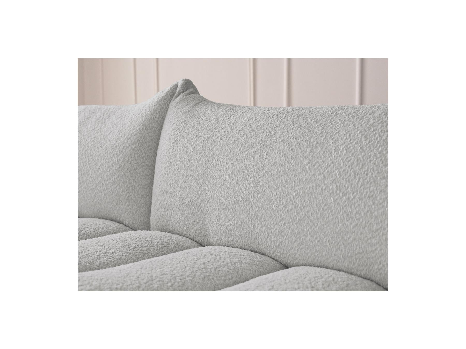 Azra - Fixed Corner Sofa - Bouclé Fabric - Left Corner