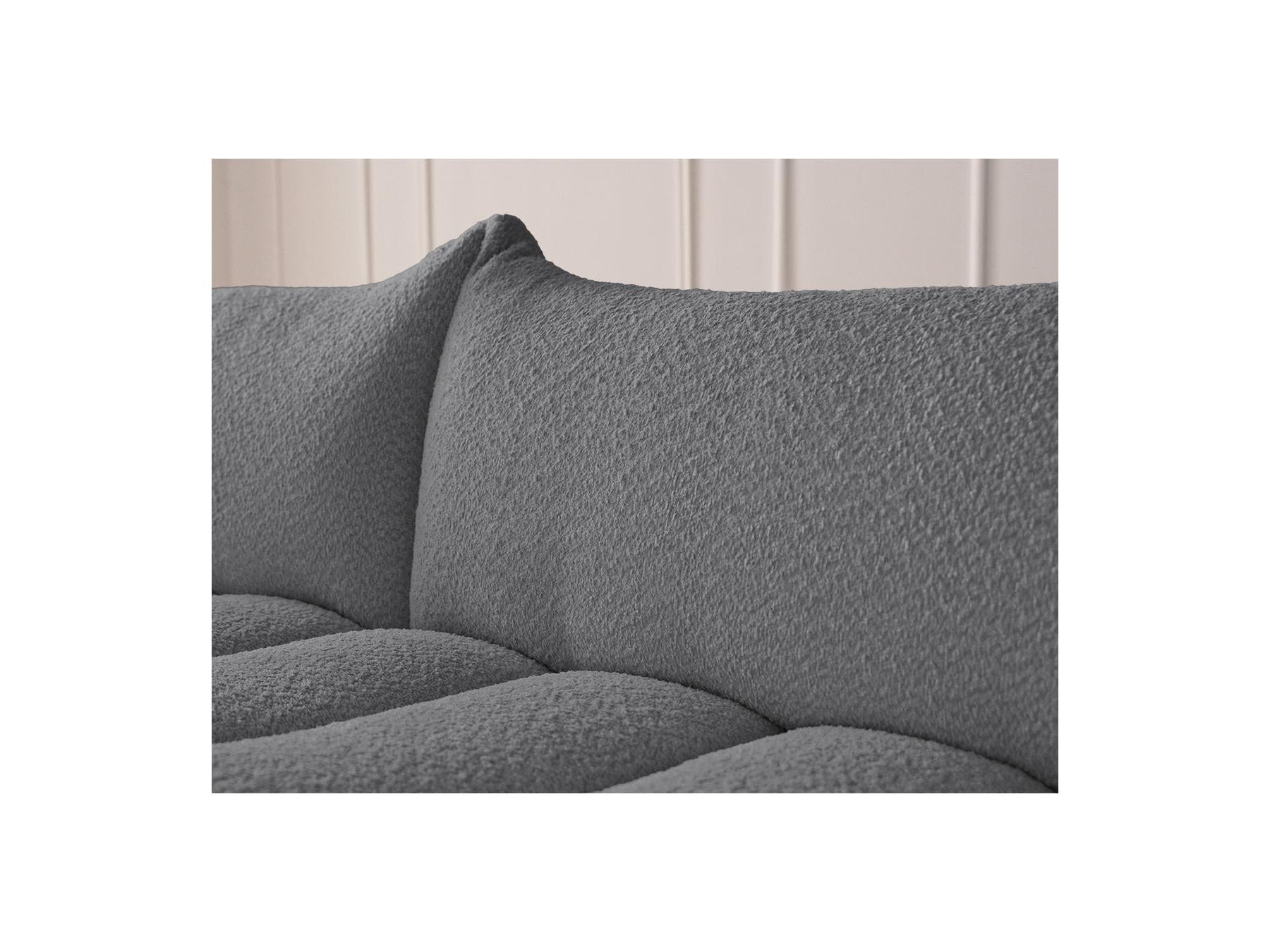 Azra - Fixed Corner Sofa - Bouclé Fabric - Left Corner