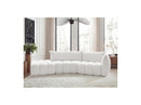 Azra - 4 Seater Curved Fixed Sofa - Bouclette Fabric - Right Angle