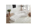 Azra - 4 Seater Curved Fixed Sofa - Bouclette Fabric - Right Angle