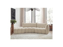 Azra - 4 Seater Curved Fixed Sofa - Bouclette Fabric - Right Angle