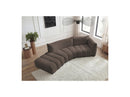 Azra - 4 Seater Curved Fixed Sofa - Bouclette Fabric - Right Angle