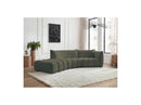 Azra - 4 Seater Curved Fixed Sofa - Bouclette Fabric - Right Angle